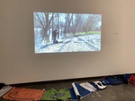 Trail (Sculpture and Projected Video 3) by Brie Schettle